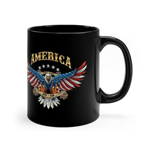 Printify Mug 11oz AMERICAN EAGLE    11oz Black Mug