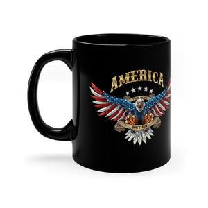 Printify Mug 11oz AMERICAN EAGLE    11oz Black Mug