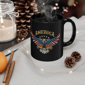 Printify Mug 11oz AMERICAN EAGLE    11oz Black Mug