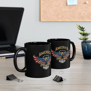 Printify Mug 11oz AMERICAN EAGLE    11oz Black Mug