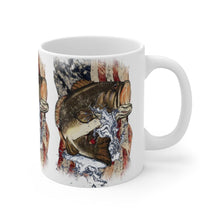 Load image into Gallery viewer, Printify Mug 11oz LARGEMOUTH BASS 11OZ COFFEE  CUP