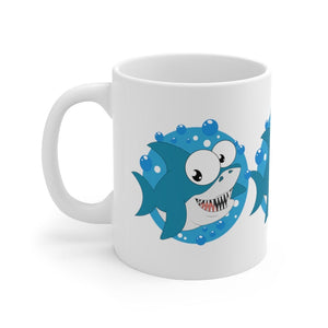 Printify Mug 11oz LITTLE BLUE SHARK MUG 11oz