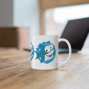 Printify Mug 11oz LITTLE BLUE SHARK MUG 11oz