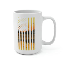 Load image into Gallery viewer, Printify Mug 15oz GOLD AMERICAN FLAG WHITE 15oz MUG