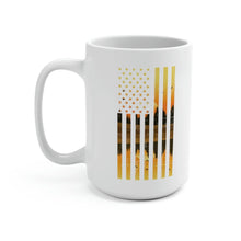 Load image into Gallery viewer, Printify Mug 15oz GOLD AMERICAN FLAG WHITE 15oz MUG