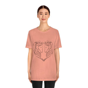 Printify T-Shirt HEART OF HORSES CLASSIC UNISEX SHORT SLEEVE