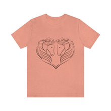 Load image into Gallery viewer, Printify T-Shirt Heather Sunset / L HEART OF HORSES CLASSIC UNISEX SHORT SLEEVE