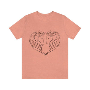 Printify T-Shirt Heather Sunset / L HEART OF HORSES CLASSIC UNISEX SHORT SLEEVE