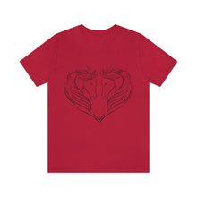 Load image into Gallery viewer, Printify T-Shirt Red / S HEART OF HORSES CLASSIC UNISEX SHORT SLEEVE