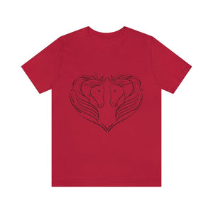 Printify T-Shirt Red / S HEART OF HORSES CLASSIC UNISEX SHORT SLEEVE