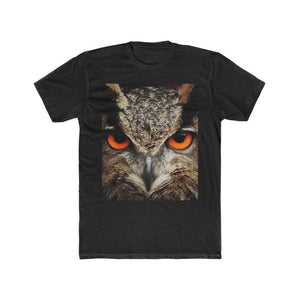 Printify T-Shirt Solid Black / L NIGHT OWL MEN"S COTTON CREW TEE