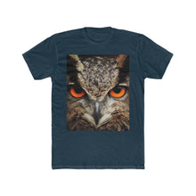 Load image into Gallery viewer, Printify T-Shirt Solid Midnight Navy / XS NIGHT OWL MEN&quot;S COTTON CREW TEE