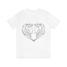 Load image into Gallery viewer, Printify T-Shirt White / XS HEART OF HORSES CLASSIC UNISEX SHORT SLEEVE