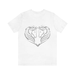 Printify T-Shirt White / XS HEART OF HORSES CLASSIC UNISEX SHORT SLEEVE